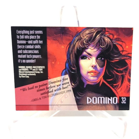 1994 Fleer Marvel Masterpieces DOMINO #32 Hildebrandt Brothers Vintage (32) - Picture 2 of 2